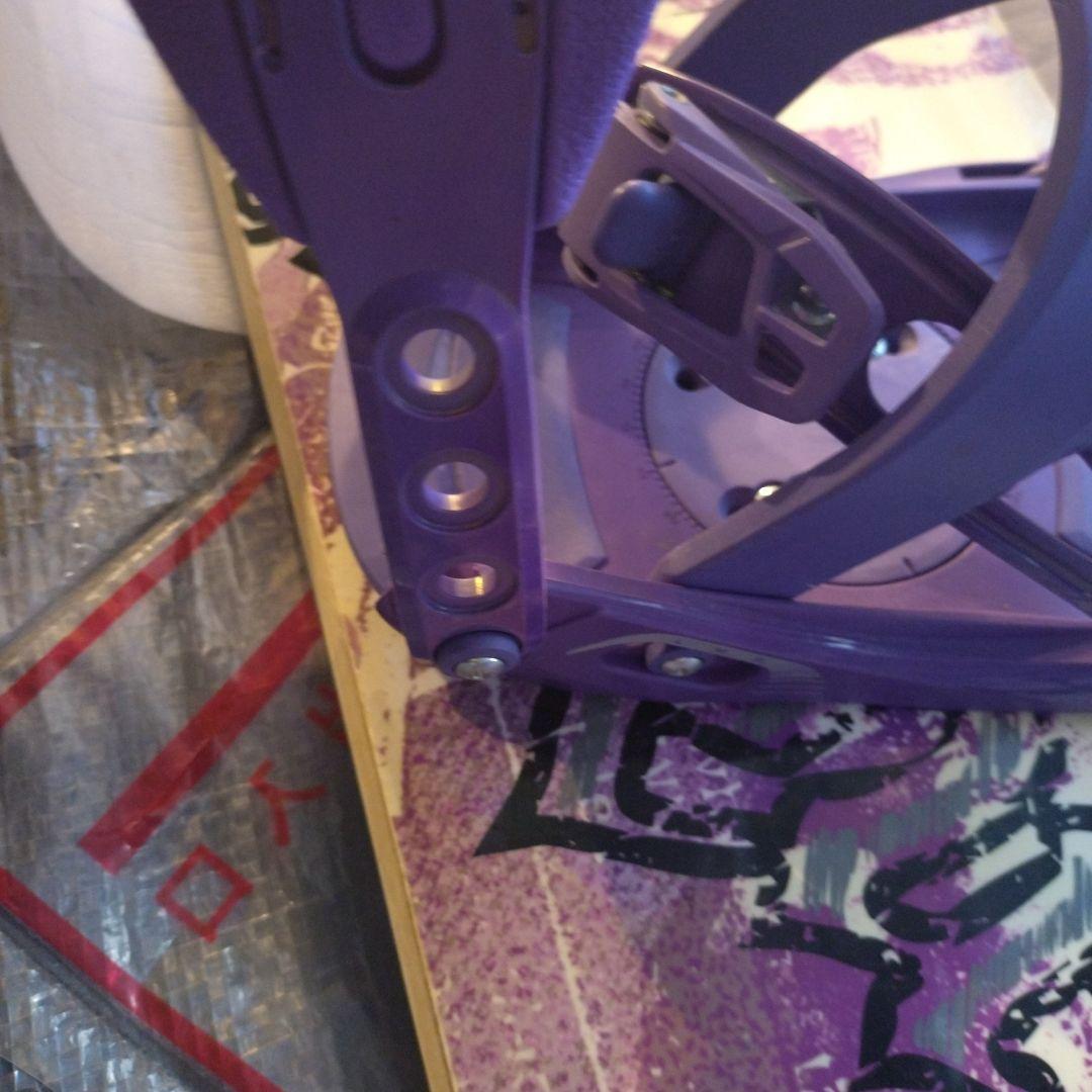 スノーボード 紫色 ビンディング付き 154cm