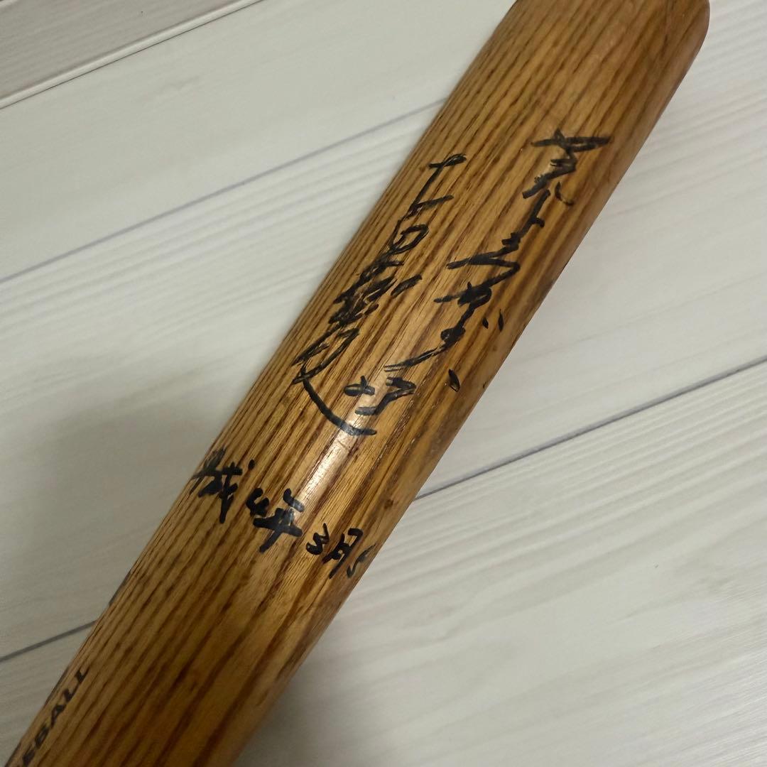 古田敦也 サイン入りバット 実使用 ZETT ヤクルトスワローズ 90s