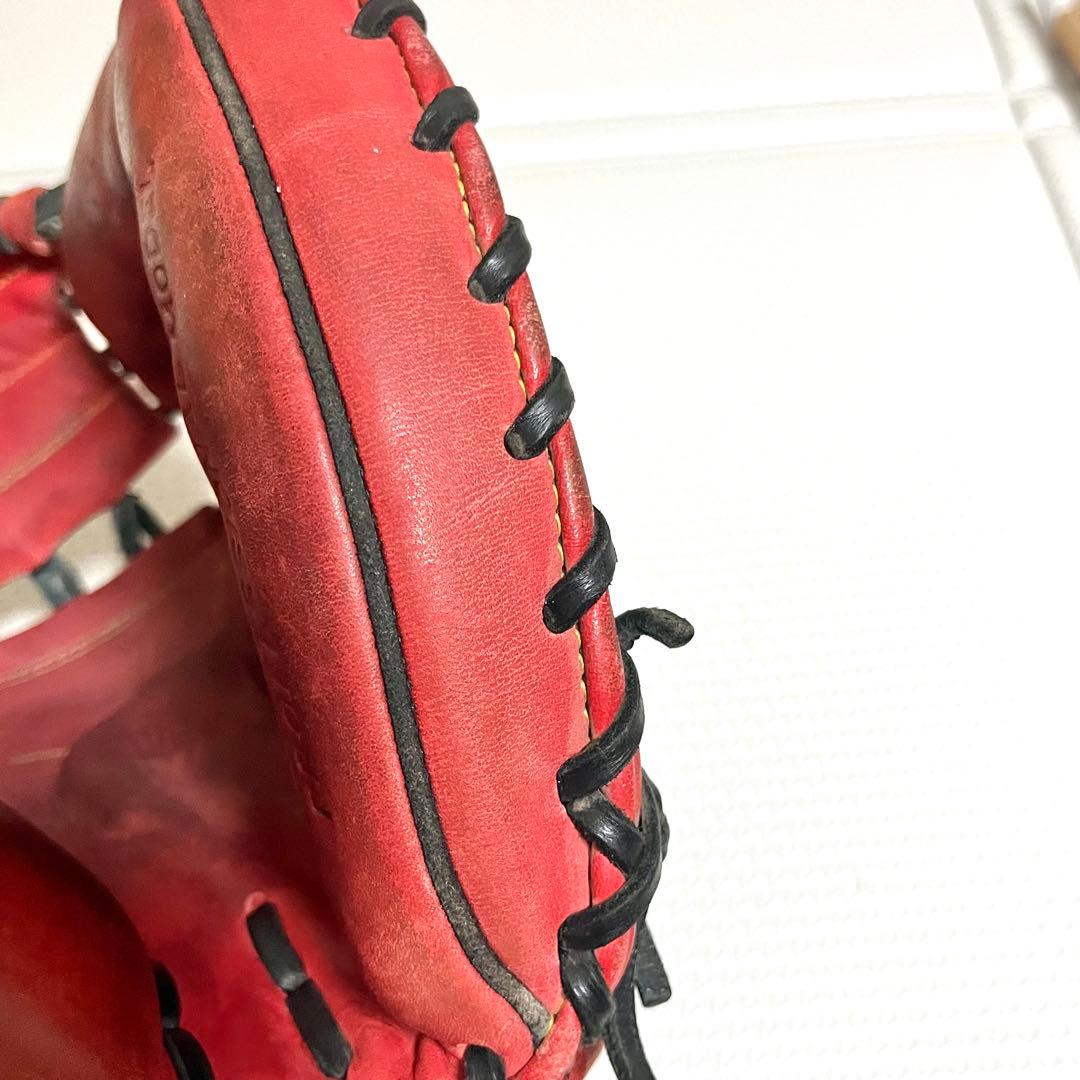 キャッチャーミット　軟式　ハタケヤマ　赤　黒　グローブ　グラブ　相川モデル