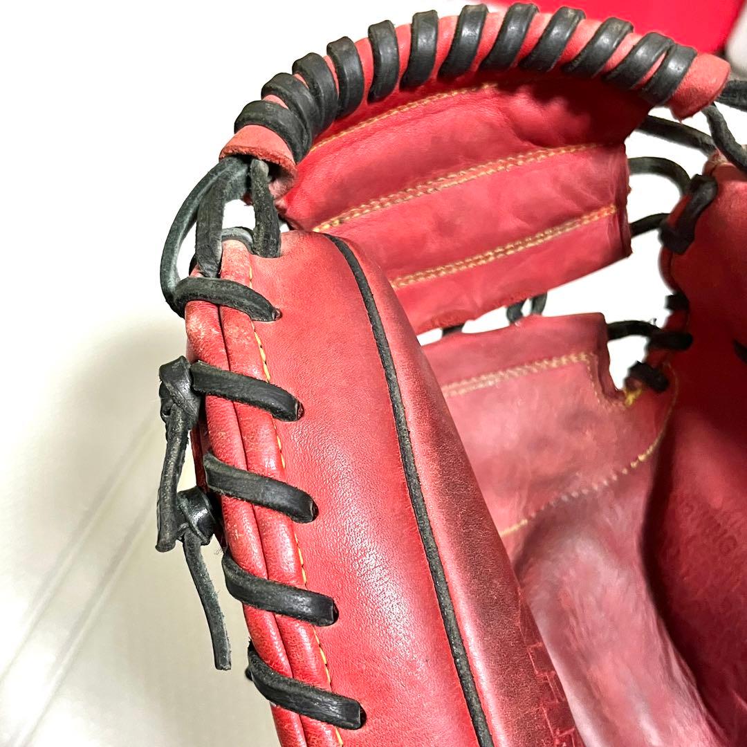 キャッチャーミット　軟式　ハタケヤマ　赤　黒　グローブ　グラブ　相川モデル