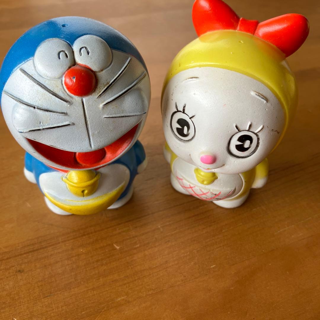 協和銀行　ドラえもん　ドラミちゃん　貯金箱　人形　昭和レトロ