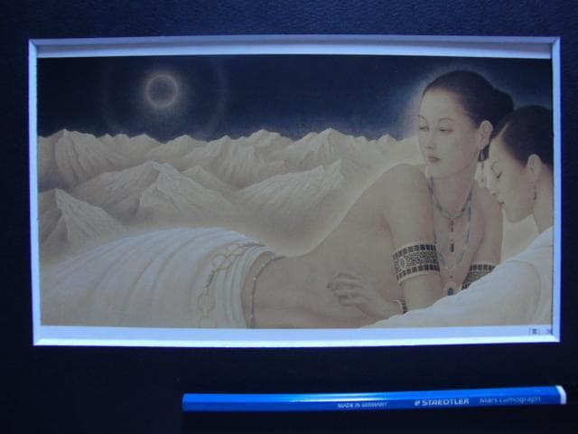 奥山 忠 【霊】 希少画集画、状態良好、新品高級額装付