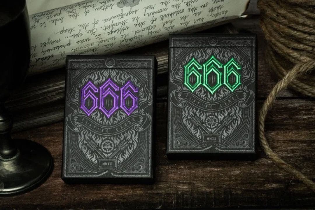 666 playing cards purple & emerald 4種セット