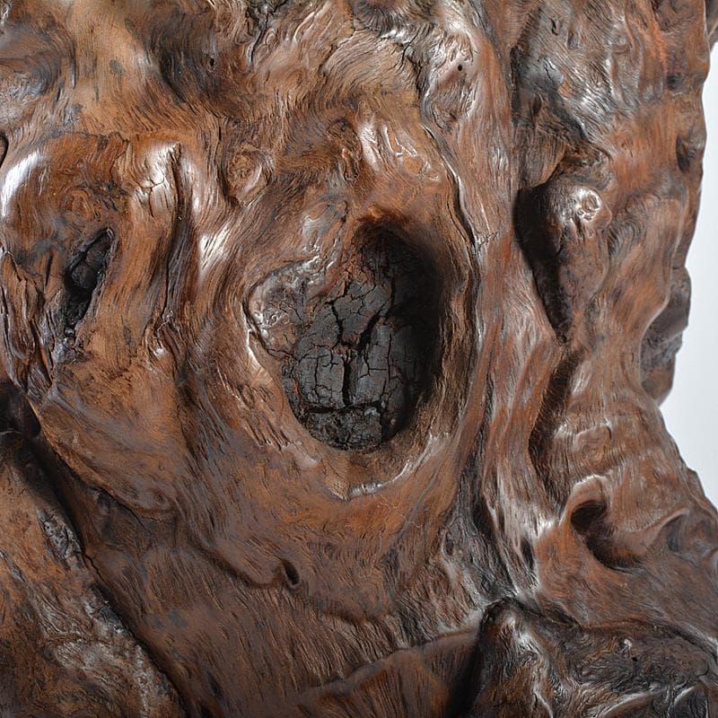 中国　唐木天然木瘤木　大筆筒　高さ約21㎝　重さ約2.7㎏　T　7709CE