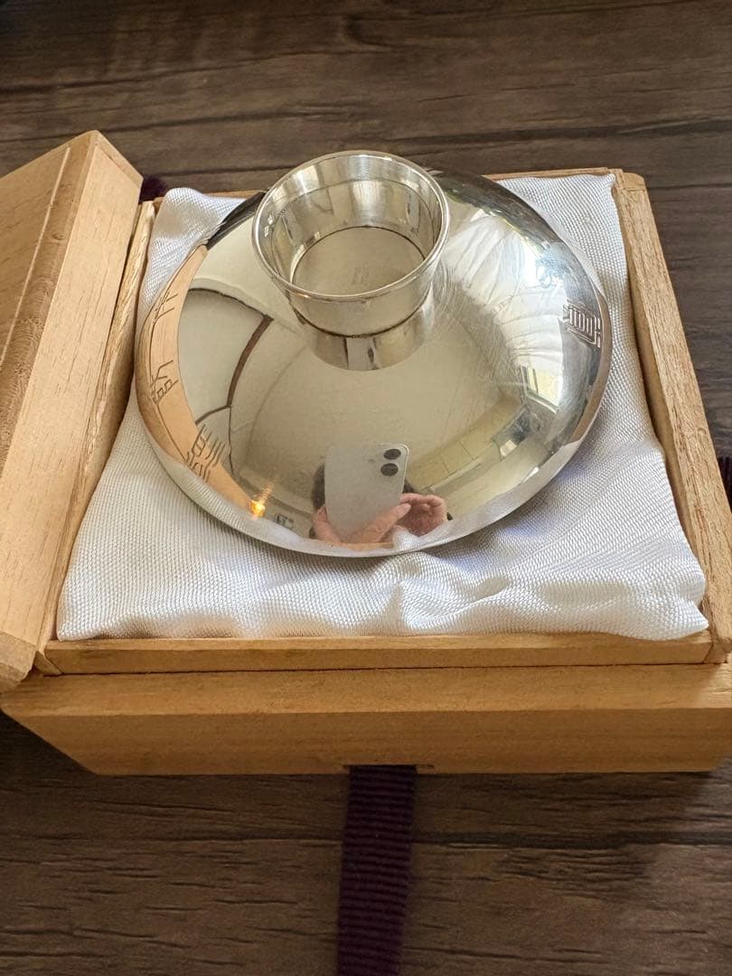 造幣局製　銀杯　盃　45.4グラム　純銀　SILVER 1000 刻印