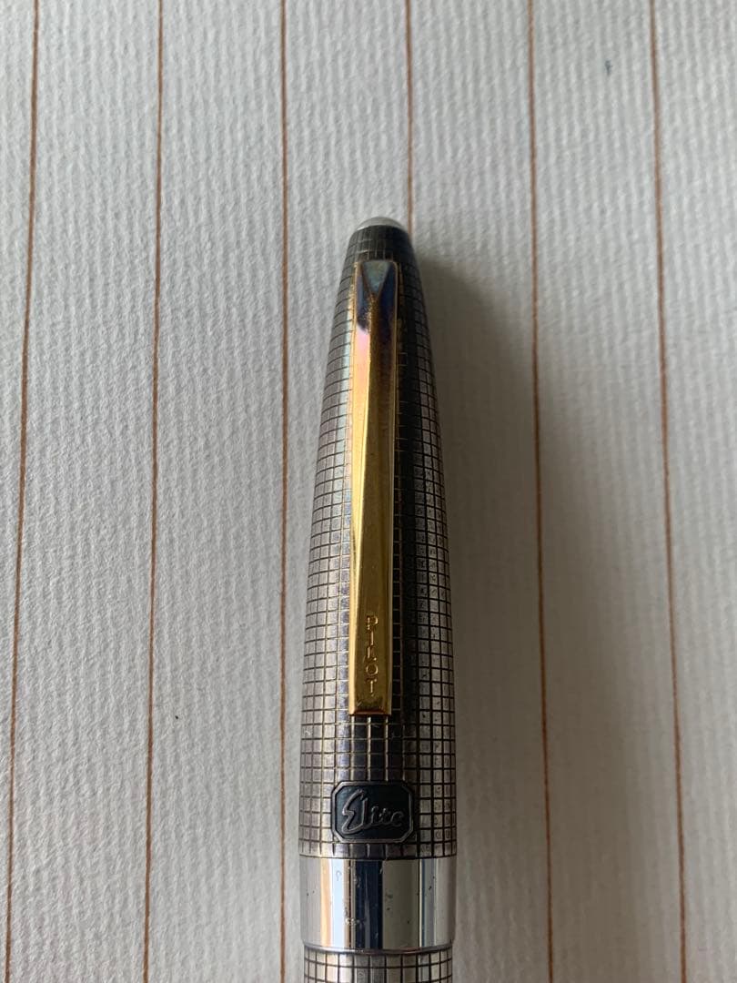 パイロット Elite シルバー 万年筆 18K