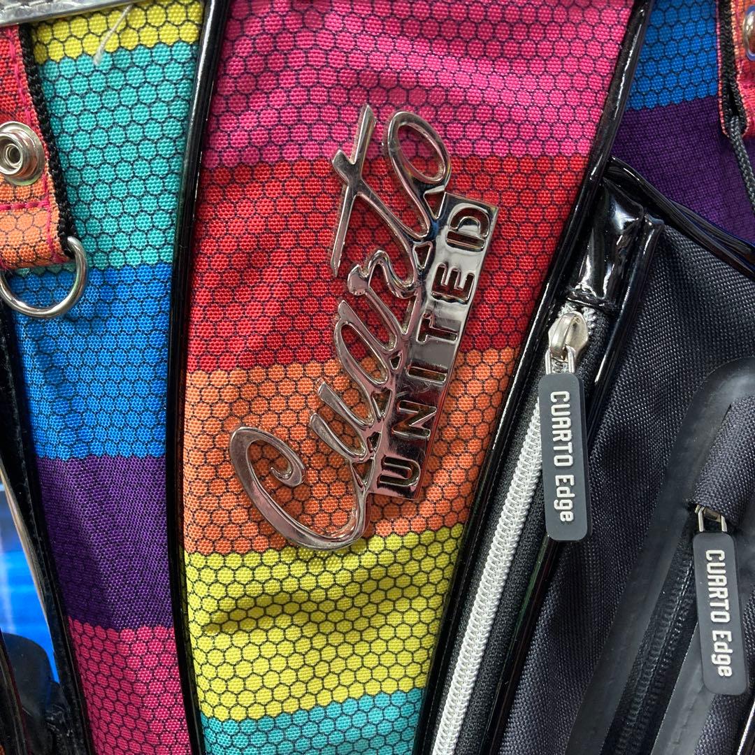 寶BU-1108 クアルトユナイテッド キャディバッグ レインボー エナメル使用