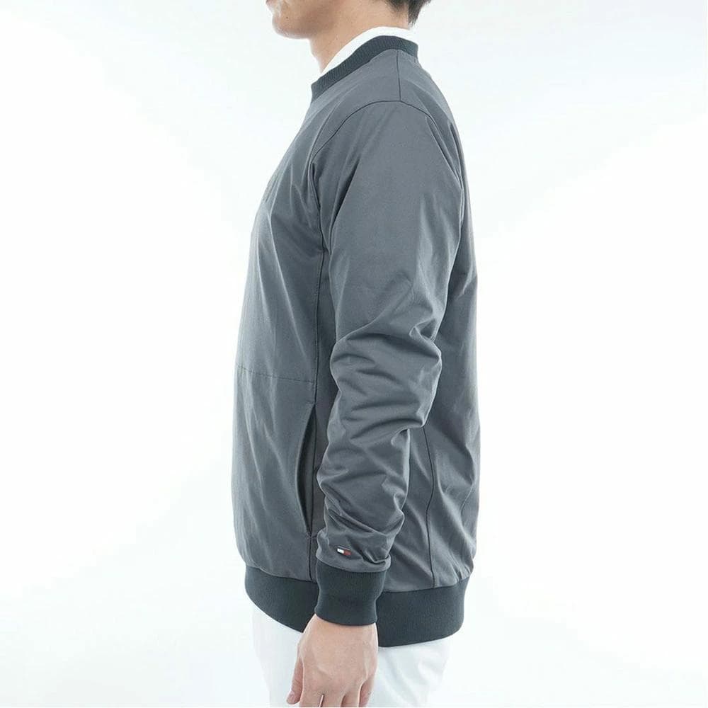 トミーヒルフィガー防風クルーネックスウェット【L寸】チャコールG thma554