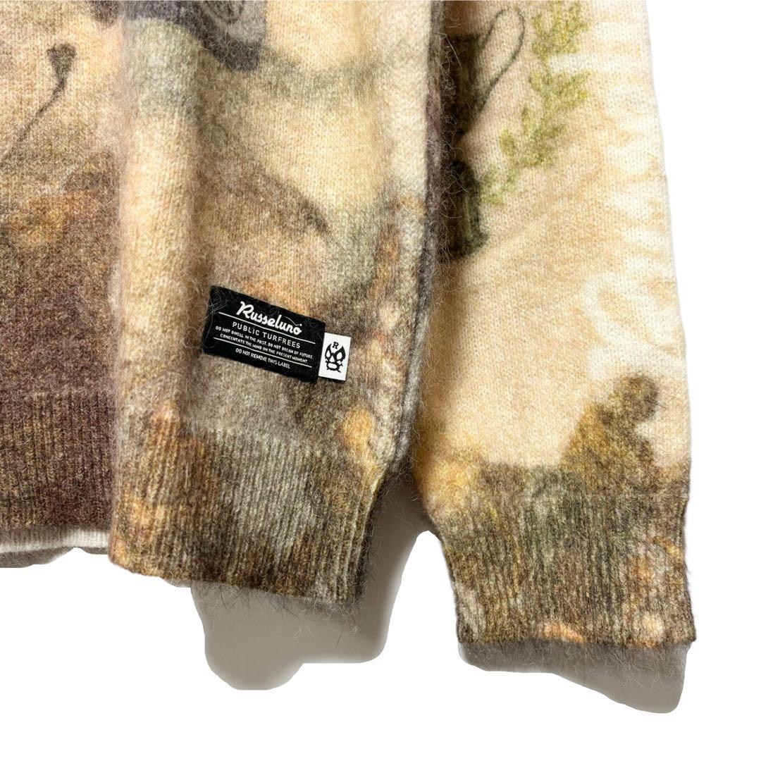 新品 ラッセルノ ゴルフ グラフィック ニット セーター アイボリー XL 6