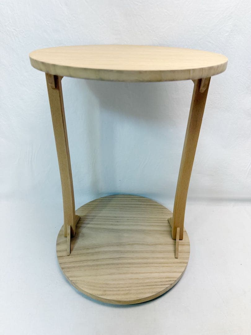 茶道具 休好写し 桐 丸卓 組み立式と 即中斎好 溜塗 小四方棚 2点セット元箱