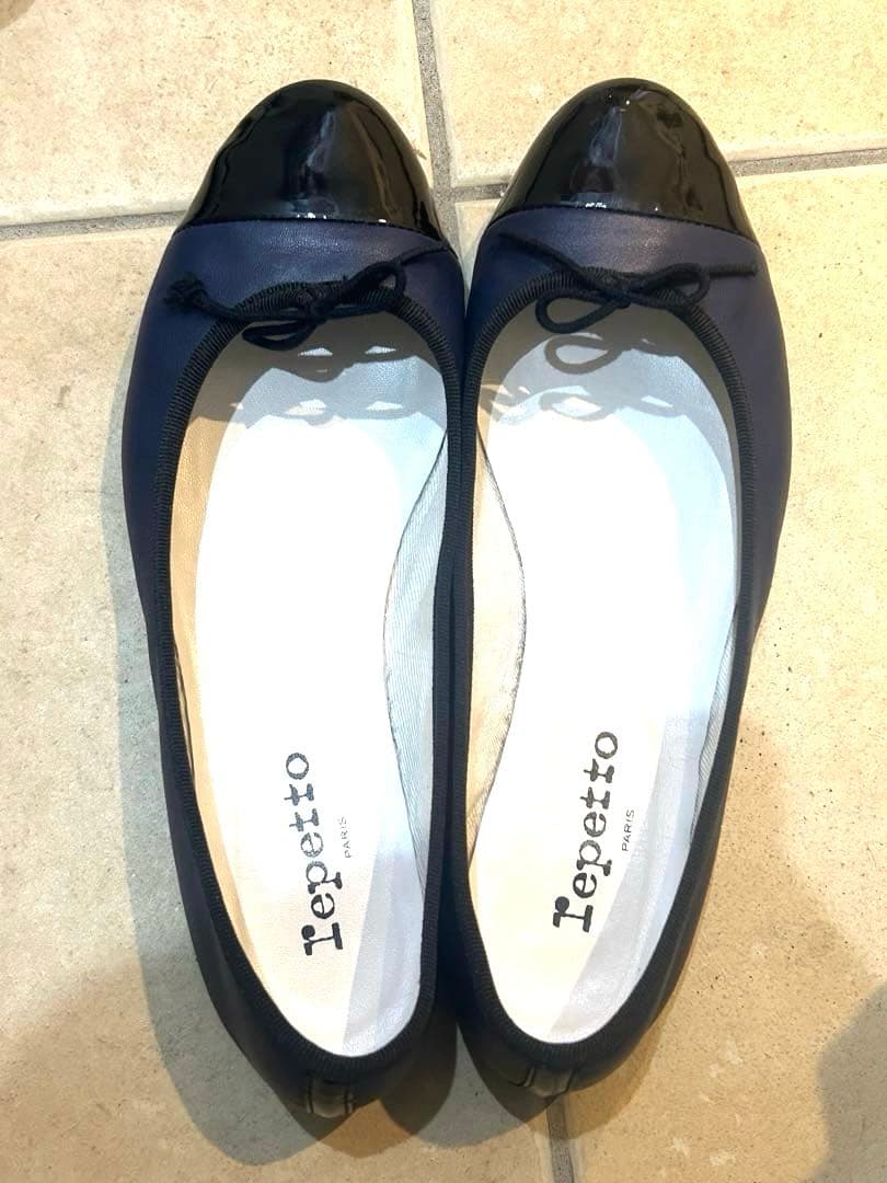 ゆゆさん専用　repetto flora ネイビーブラック　フラットシューズ41