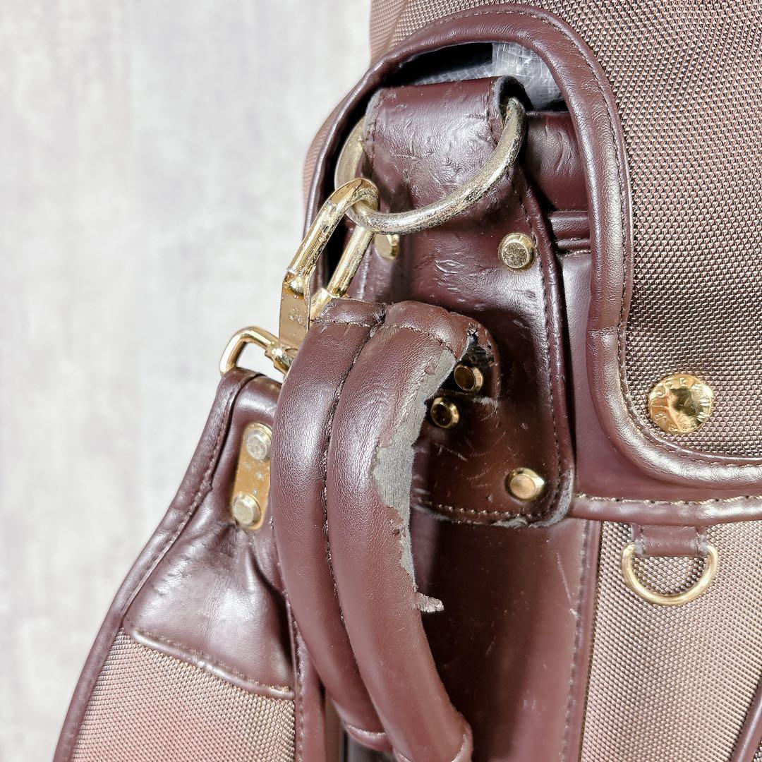 V914 Black&White ブラウン キャディバッグ スコティッシュテリア