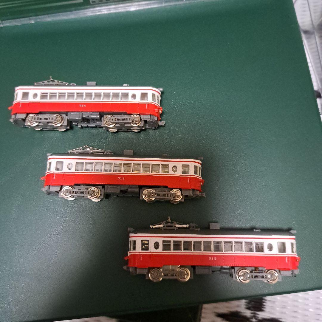 名鉄モ510形　赤白塗装　三重連セット