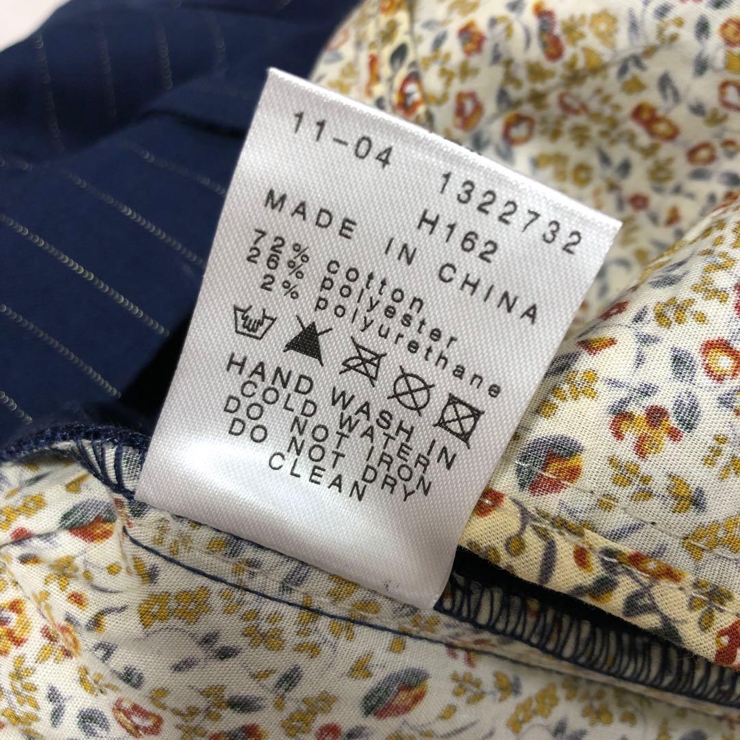 未使用品 PEARLY GATES ロゴ ストライプ パンツ 4 ネイビー