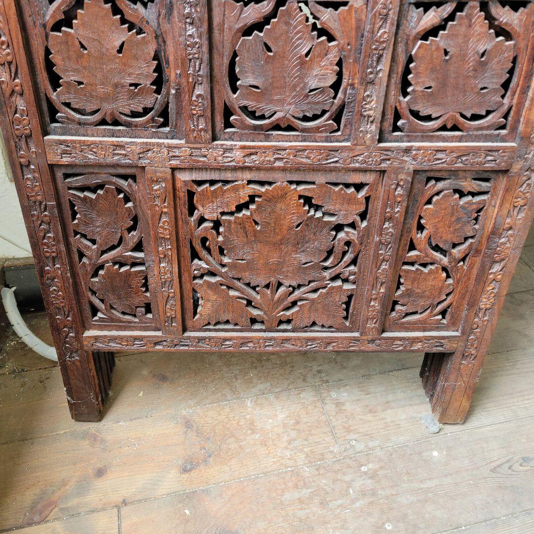 m*a様 アジアンパーテーション　ヴィンテージ　木製　手彫り