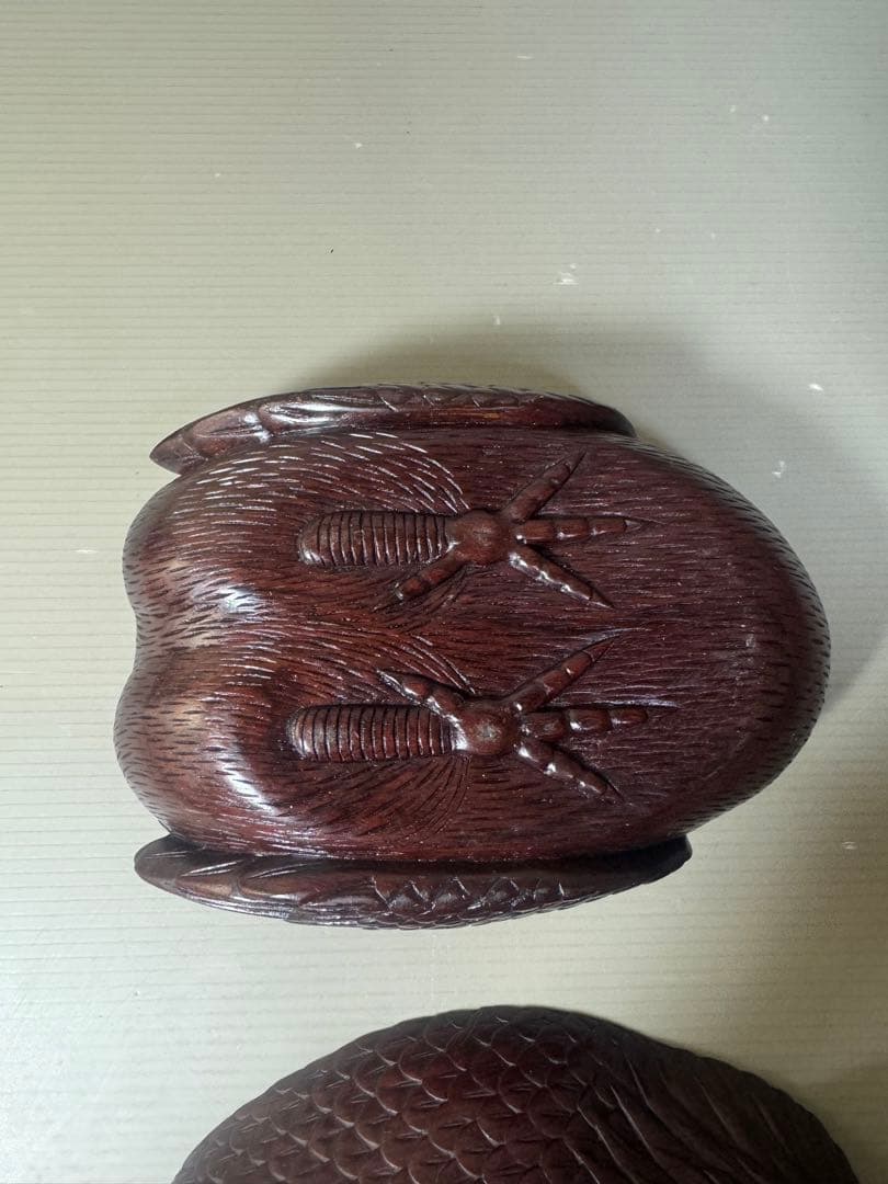 2465  工芸品　鶏　香合　小物入れ　置物　美品