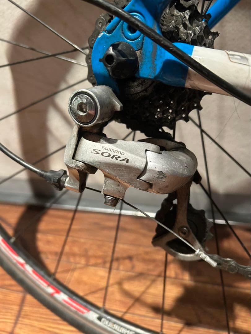 ANCHOR ロードバイク ホワイト/ブルー　引き取り限定