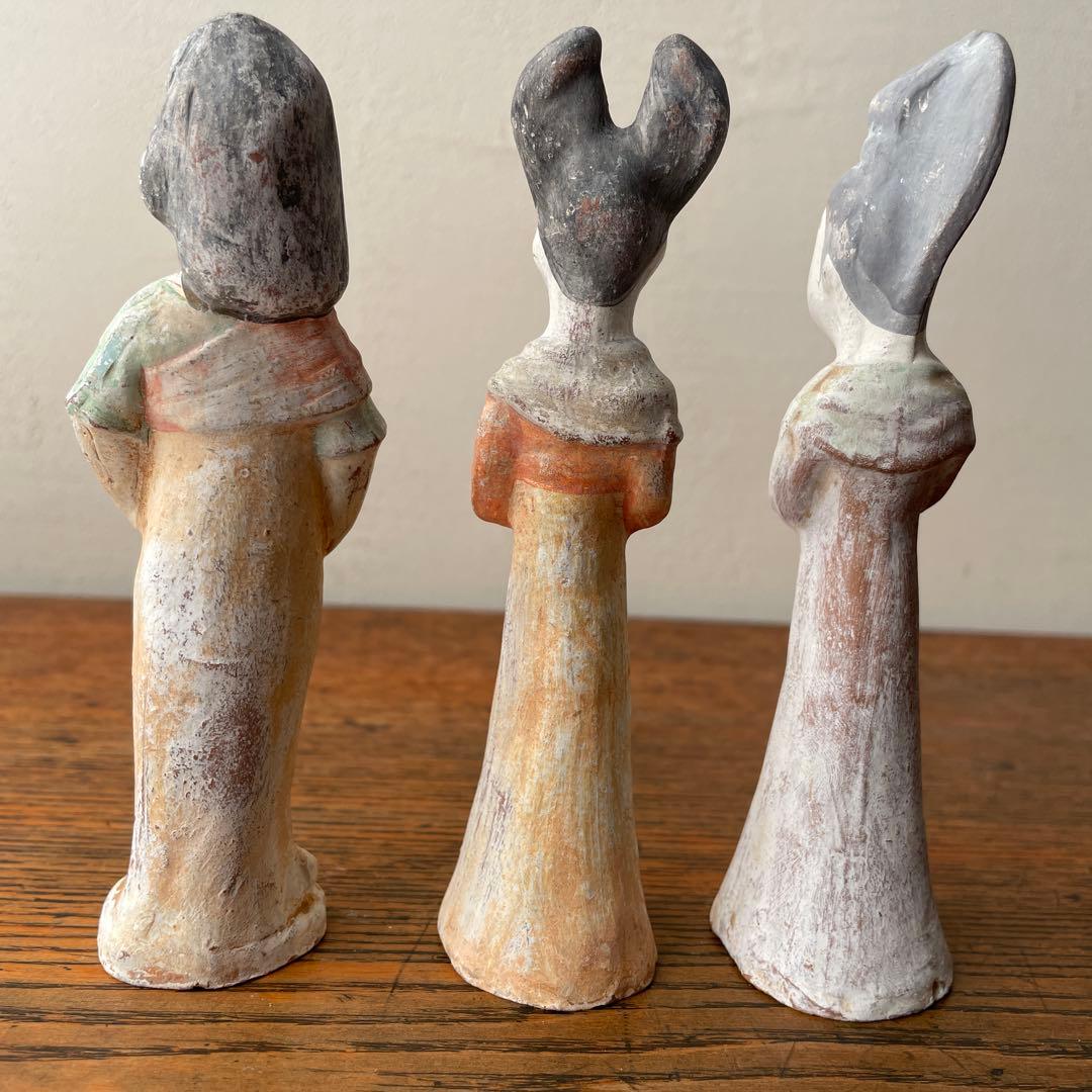 唐三彩　泥人　婦人俑　中国古美術　ミュージアムショップレプリカ　土人形　郷土玩具