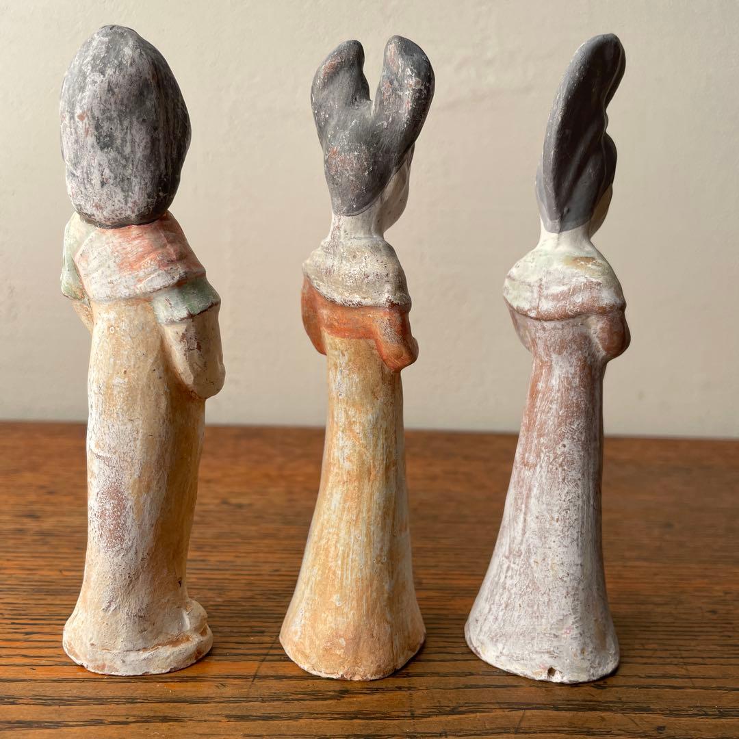 唐三彩　泥人　婦人俑　中国古美術　ミュージアムショップレプリカ　土人形　郷土玩具