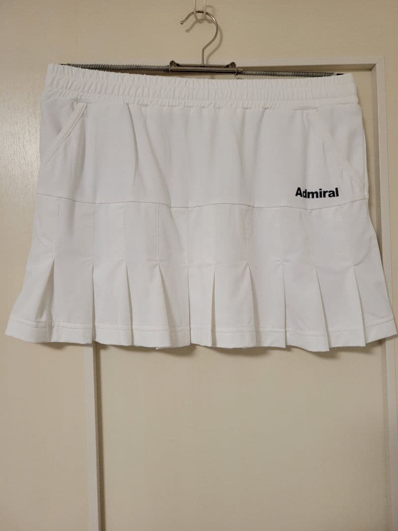 【新品】Admiral　テニス　スコート　M　プリーツ　ホワイト