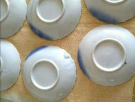 明治　大正　昭和レトロ　時代物　骨董品　伊万里　花縁取り小皿　ヤブコウジ　14枚