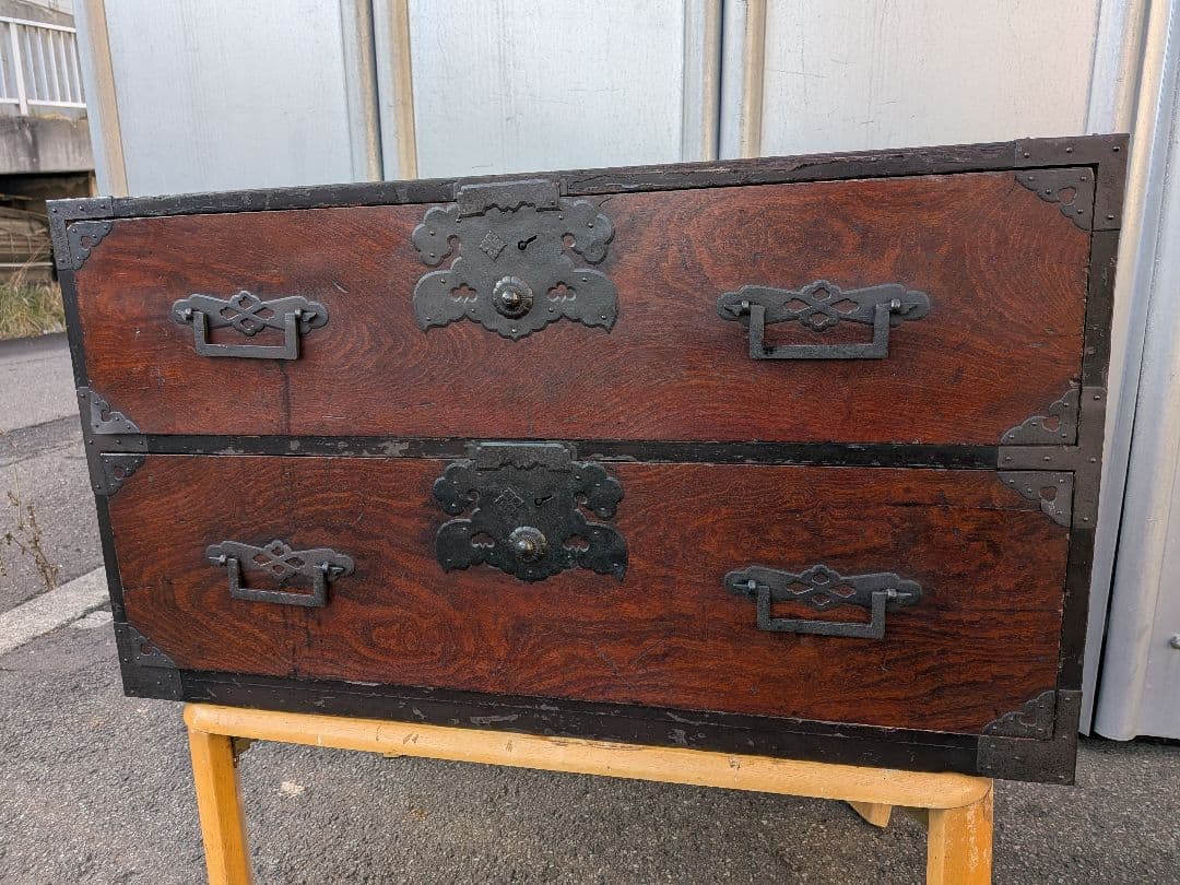前欅庄内箪笥　時代箪笥船箪笥和箪笥和家具アンティーク骨董　今週末取り下げ予定