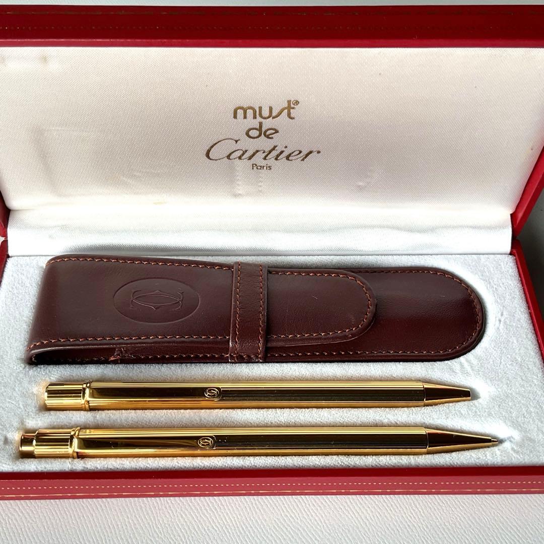 Cartier カルティエマスト　ゴールドボールペン・シャープペンシル