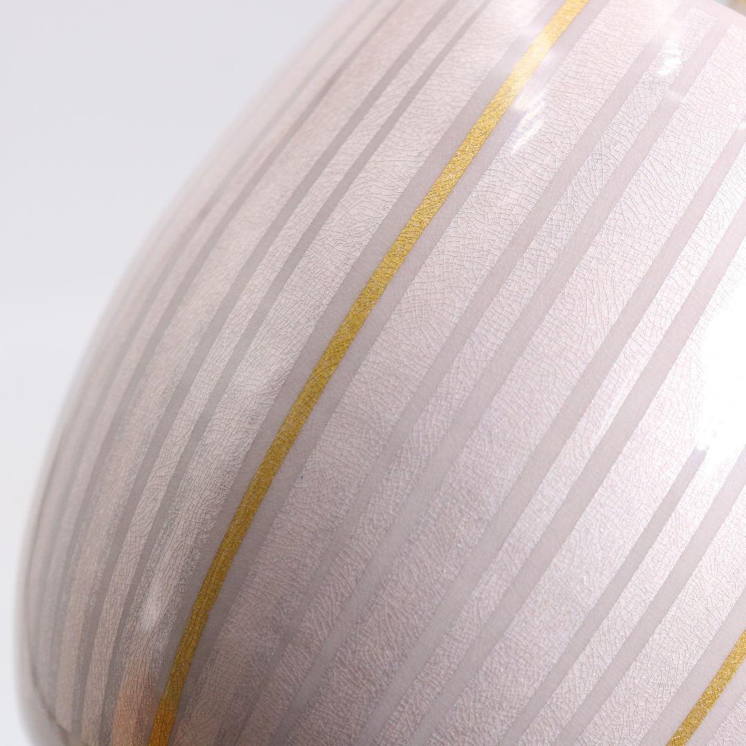 人間国宝 中田一於作 淡桜 釉裏銀彩 香炉 共箱共布　SW862　N6