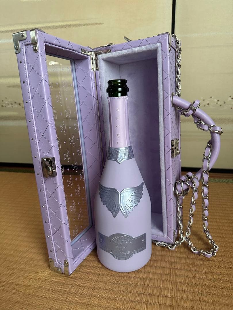 【空瓶・空箱】エンジェルシャンパン ハロウィン　パープル　レザー
