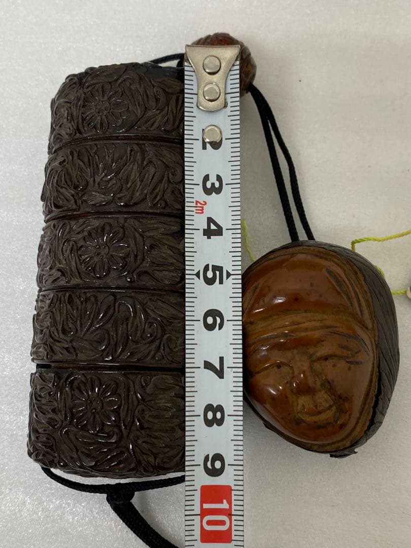 3-3247 推黒印籠・緒じめ玉、根付