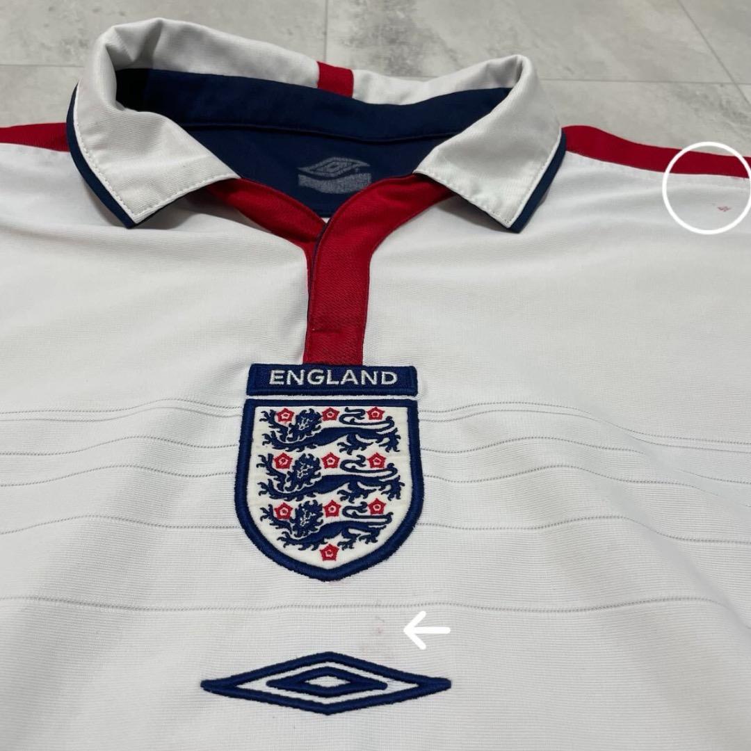 00s アンブロ イングランド代表 サッカー ユニフォーム リバーシブル 刺繍