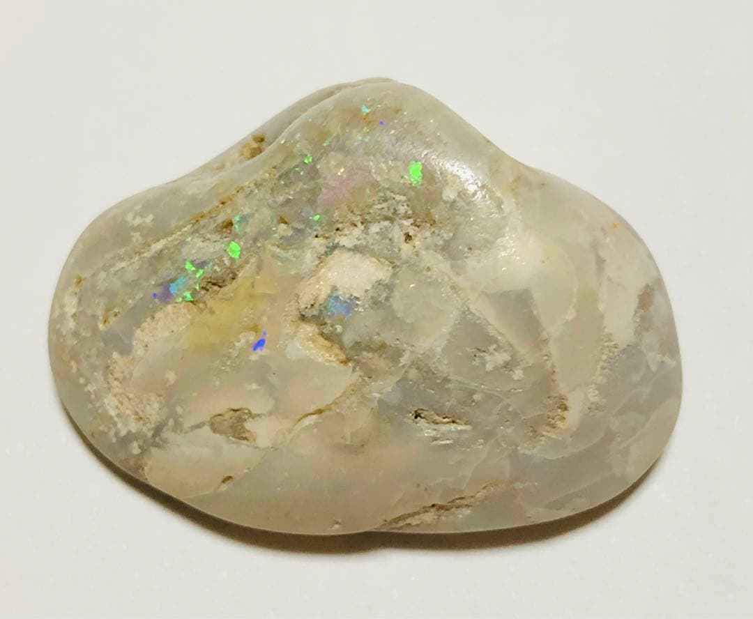 シェルオパール　貝化石　遊色　オーストラリア