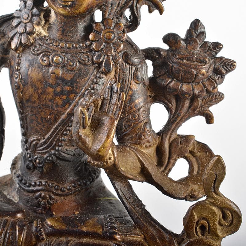 仏教美術　古銅鍍金　チベット仏　仏像　置物　D　R6744