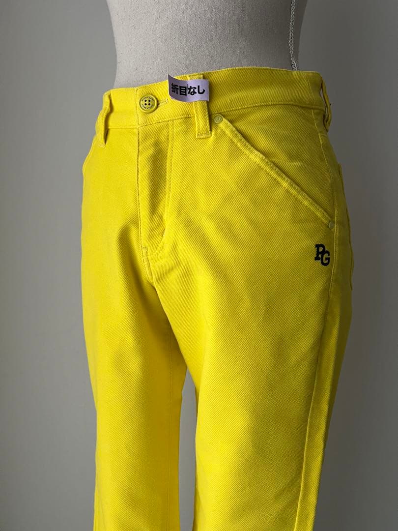 パーリーゲイツ　ライムイエロー　起毛パンツ