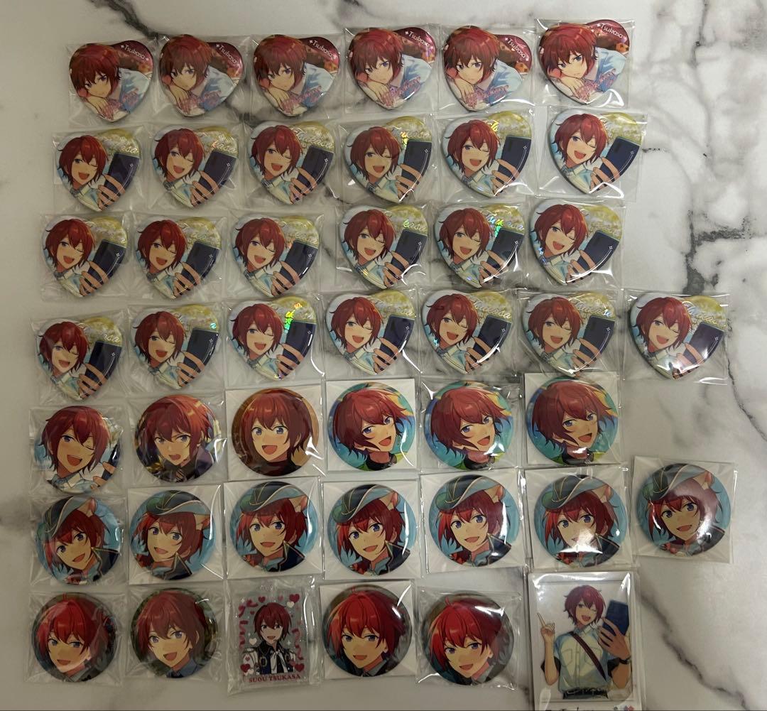 あんスタ　朱桜司　中国缶バッジ、日本缶バッジ　キーホルダー　セット