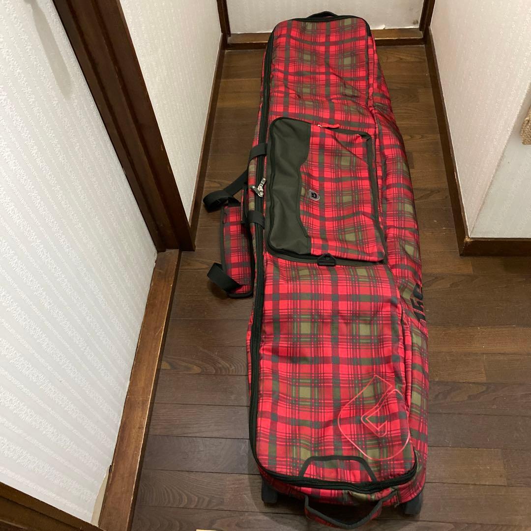 バートン Burton スノーボード ケース キャスター付156 赤系チェック柄