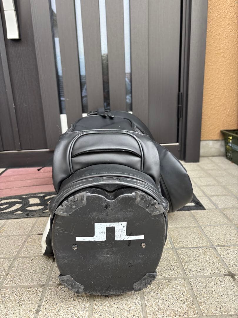 希少J.LINDEBERG vesselコラボキャディバッグ ブラック/ホワイト