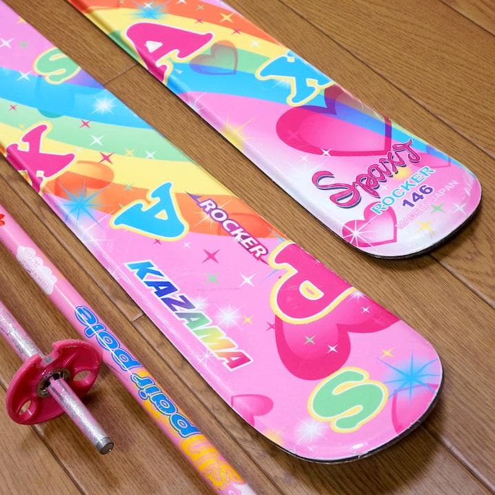 メンテ済 146cm 靴24cm KAZAMA スキーセット