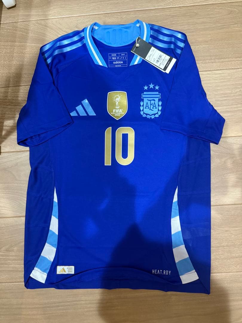 adidas アルゼンチン代表 メッシ　半袖　アウェイ　オーセンティック