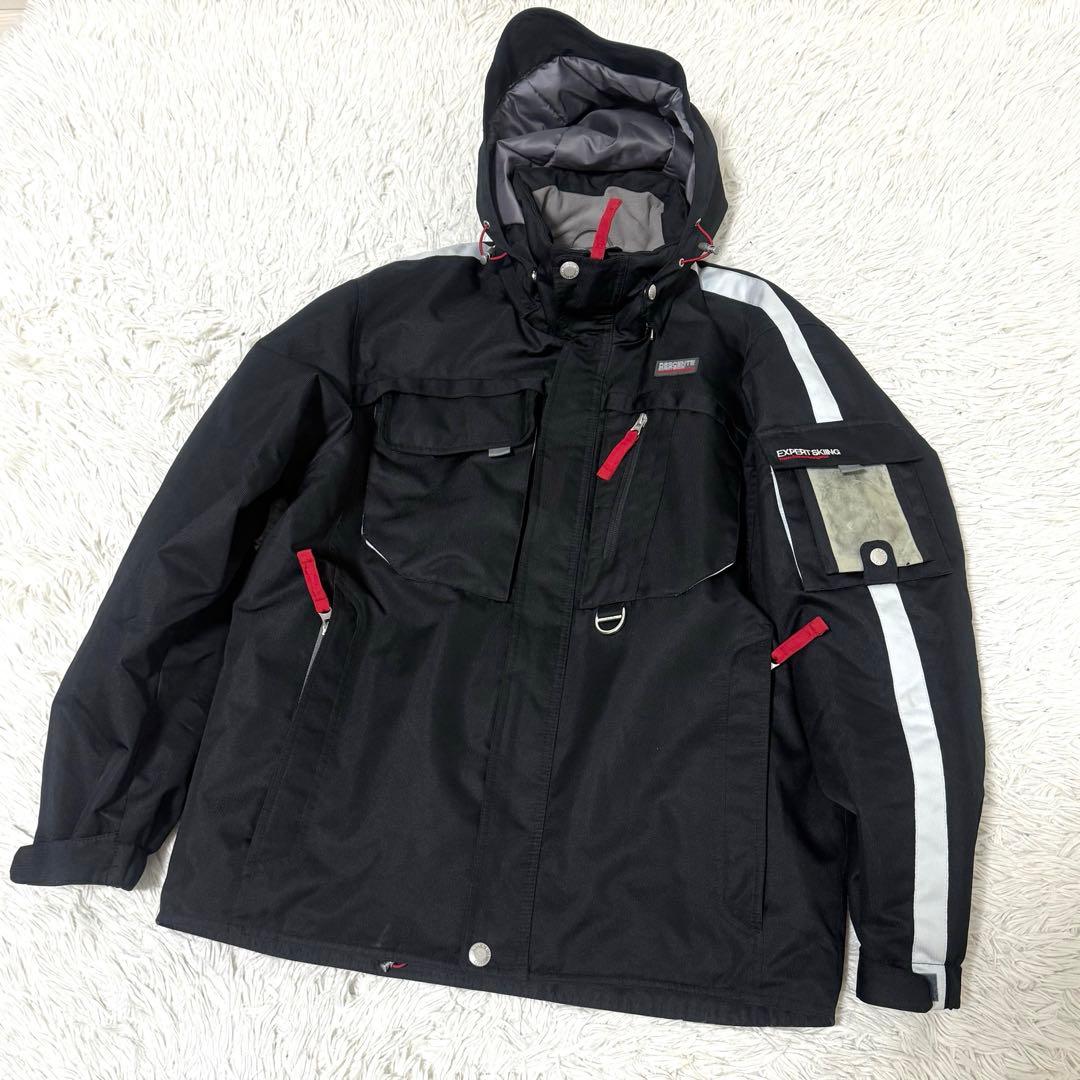 デサント スキーウェア 上下セット サイズM 洗える 人気 フード 黒