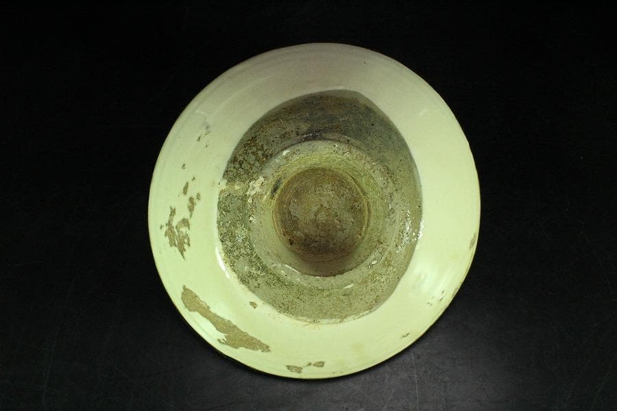 中国美術 赤絵 草花紋 碗 古美術 唐物 茶道具伝来(K-YC513)