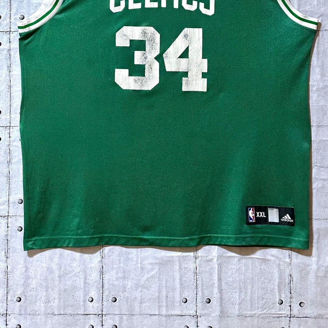 古着 アディダス タンクトップ 刺繍 NBA セルティックス 2XL 緑 激レア