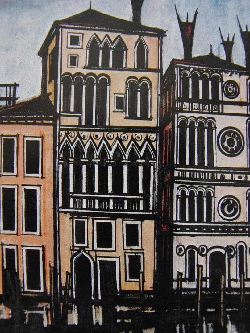 ベルナール・ビュッフェ,希少な額装用画集より、新品額装、マット額装付、状態良好