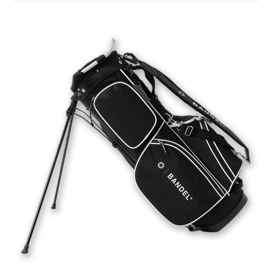 【新品・タグ付き】完売品 BANDEL キャディバッグ 黒×白 パイピング