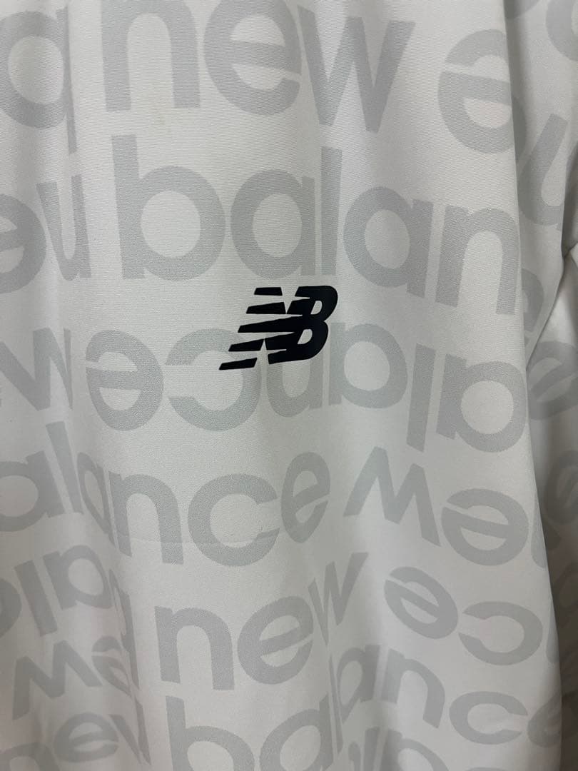 【超美品❣️】ニューバランスゴルフ 2WAY中綿ジャケット 白　ロゴ総柄