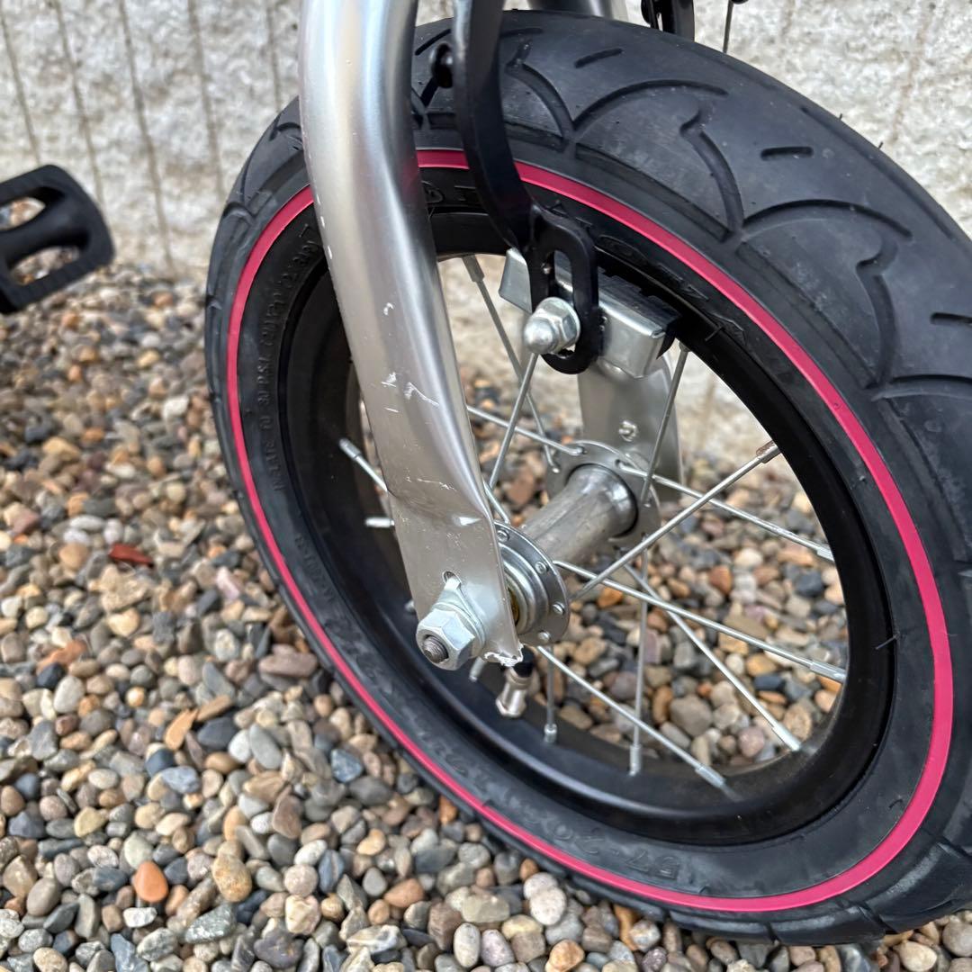 【美品】へんしんバイク 12インチ ピンク スタンド付　ベル付き　反射板付き