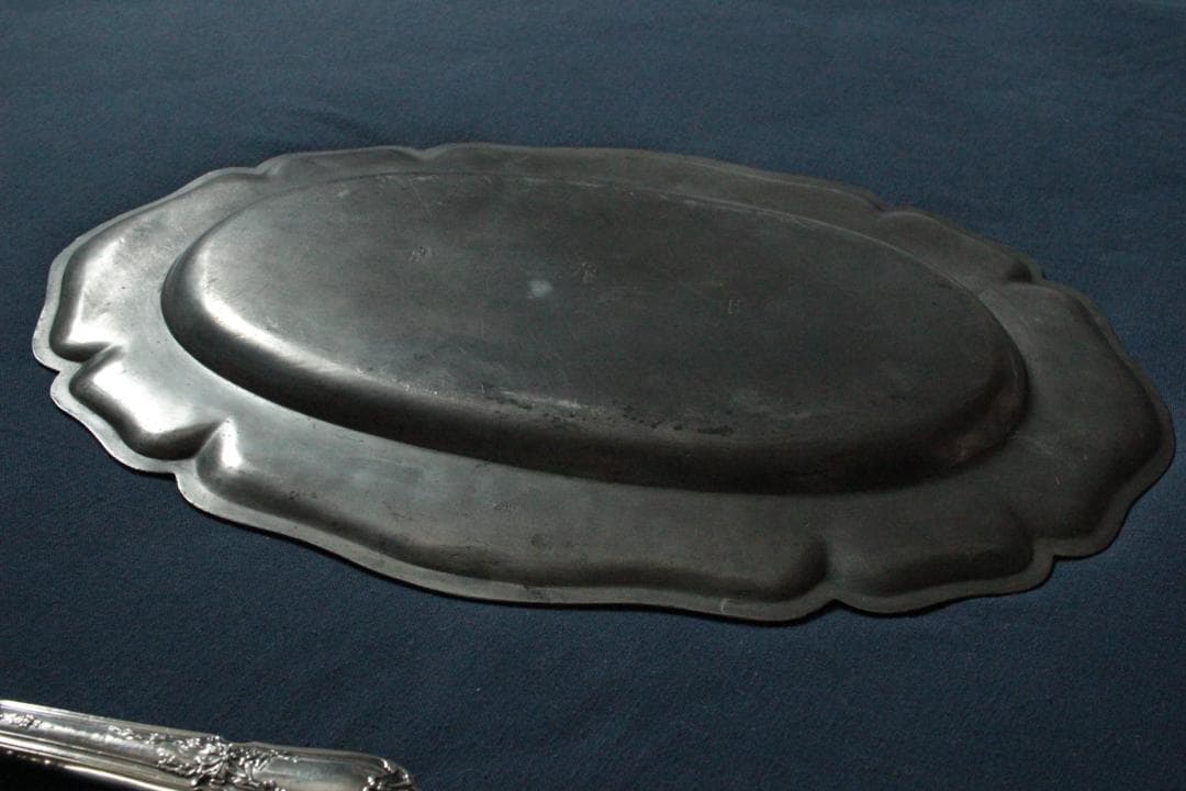 エタンオーバルプレート大/フランスアンティークアクセサリートレイ