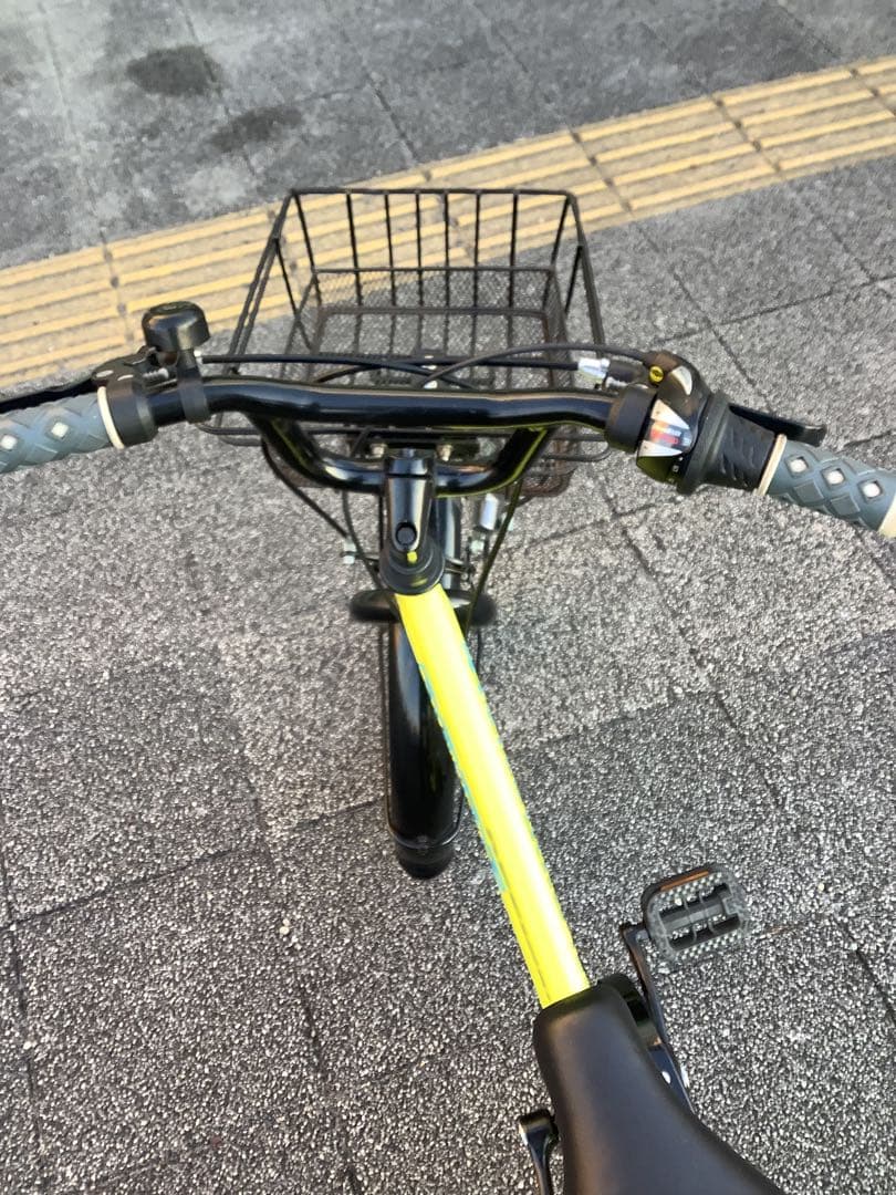 キッズバイク イエロー ブラック バスケット付き