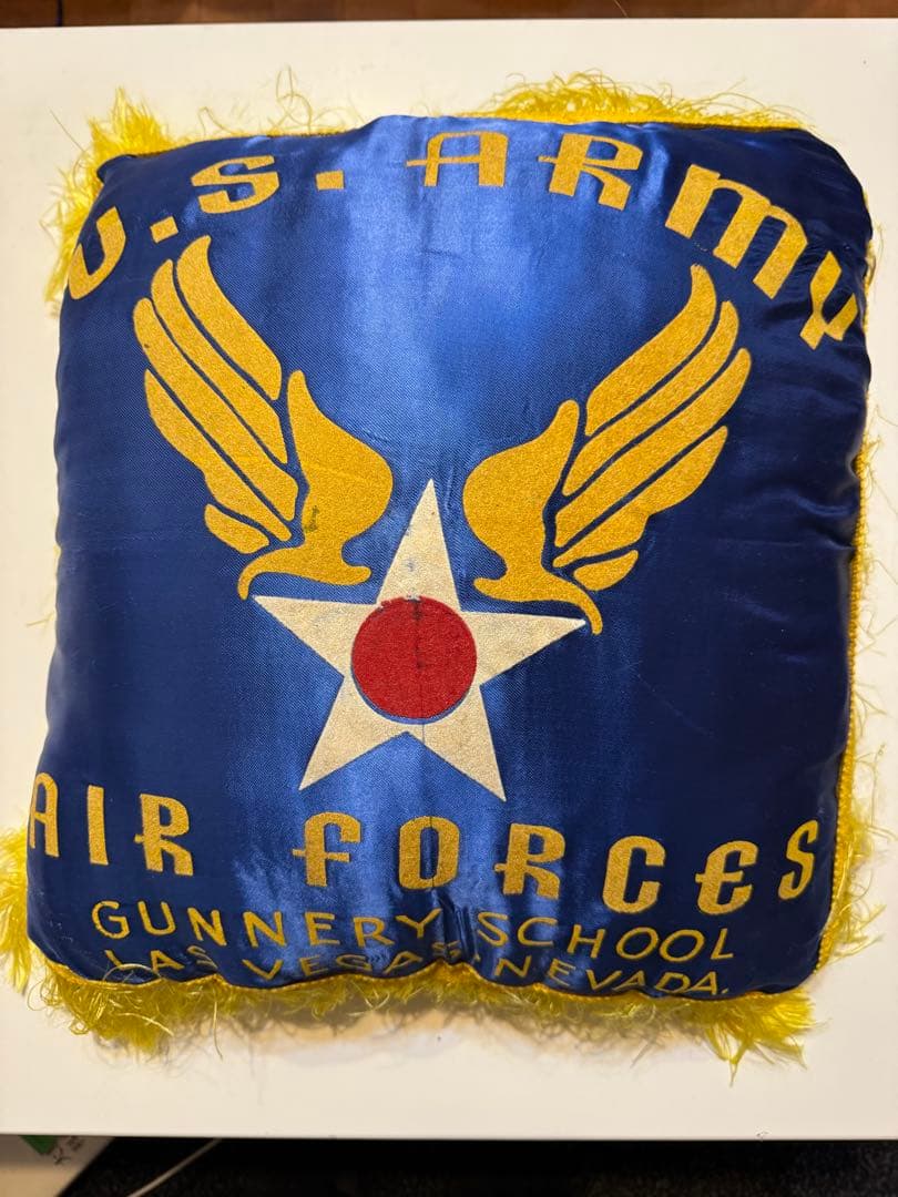 40年代 U.S ARMY AIR FORCES 陸軍航空軍銃手学校 クッション