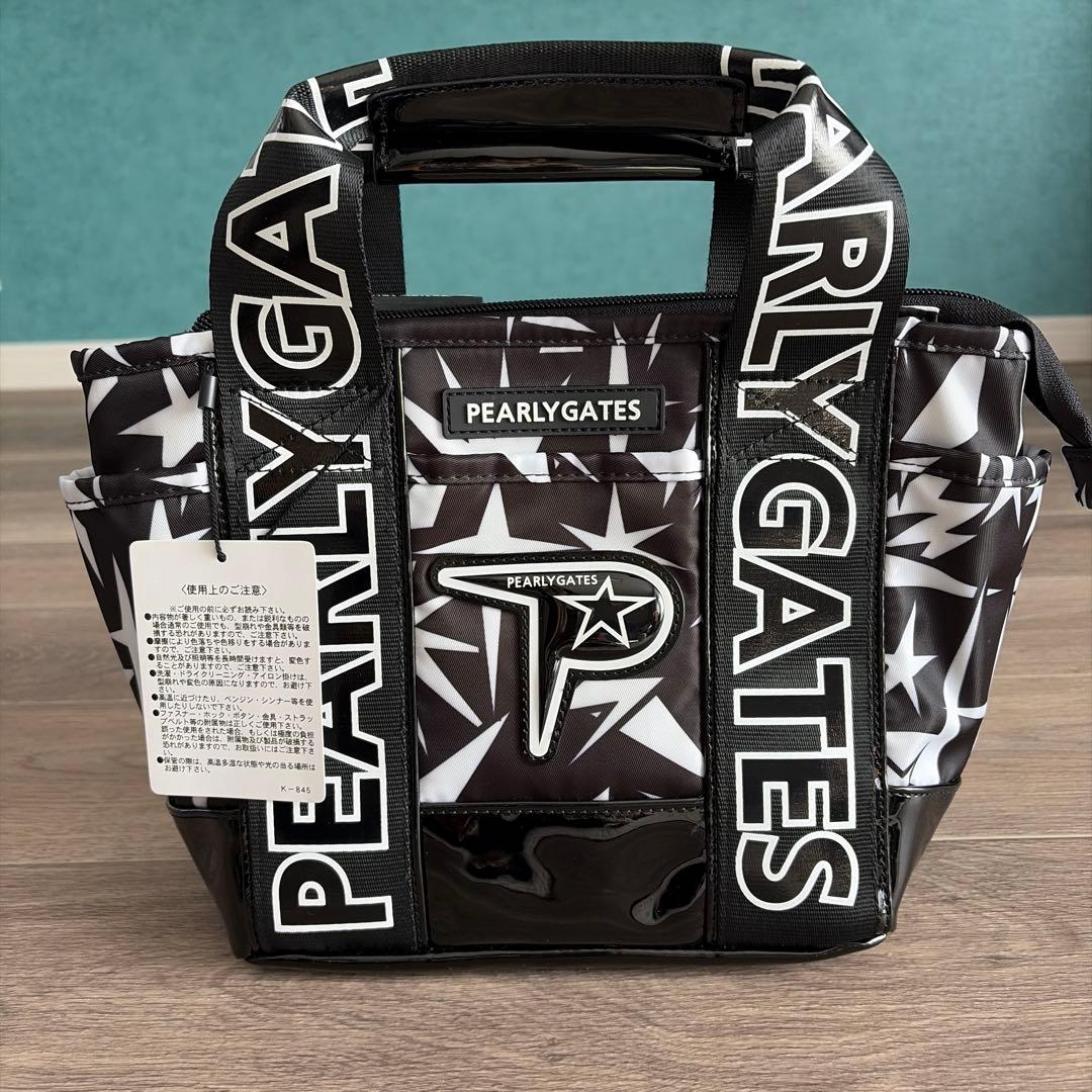 PEARLY GATES スター柄　ラウンドバッグ
